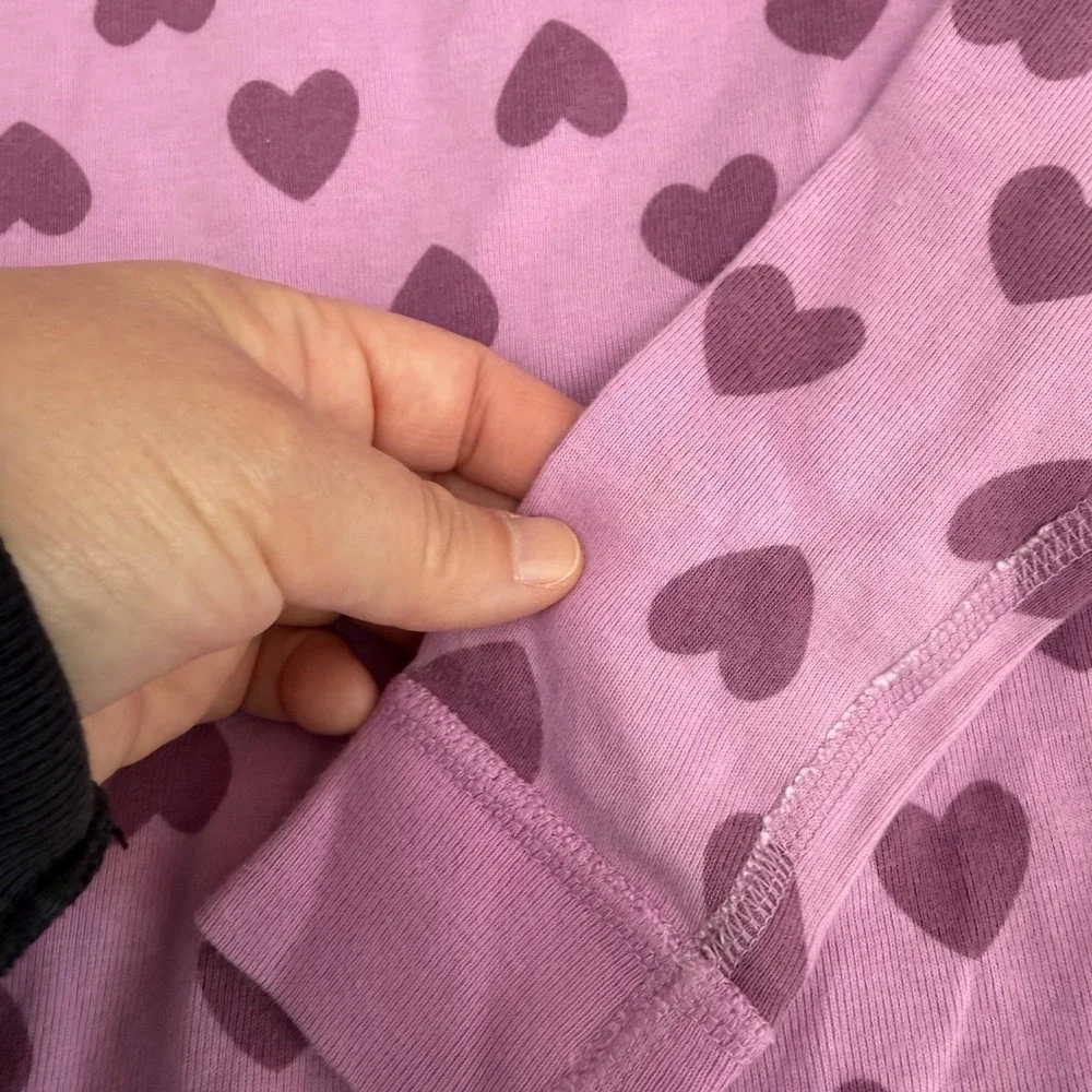 Hanna Andersson Pajama Set Kids 8 Heart Print Snug Fit Organic Cotton